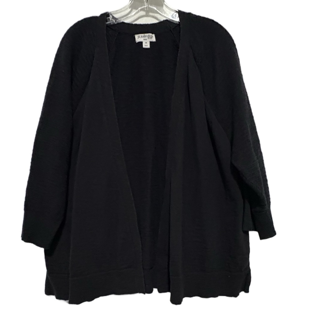 St. John's Bay Black Open Front Cardigan